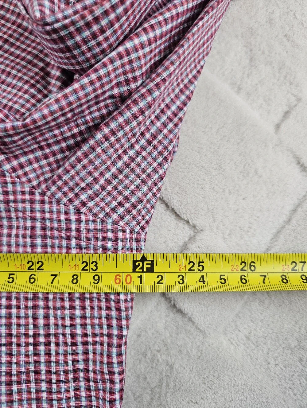 Polo Ralph Lauren Oxford Button Up Shirt Mens Large Plaid Red Long Sleeve Preppy